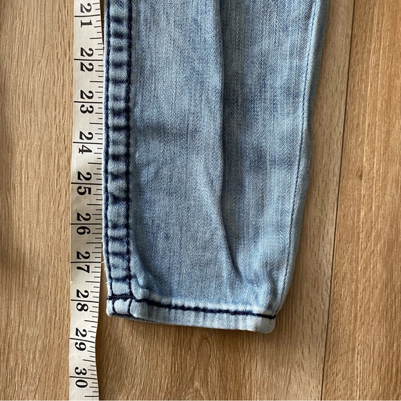 True Religion Womens Light Wash Distressed Contrast Stitched Jeans Size 26 - Picture 7 of 7